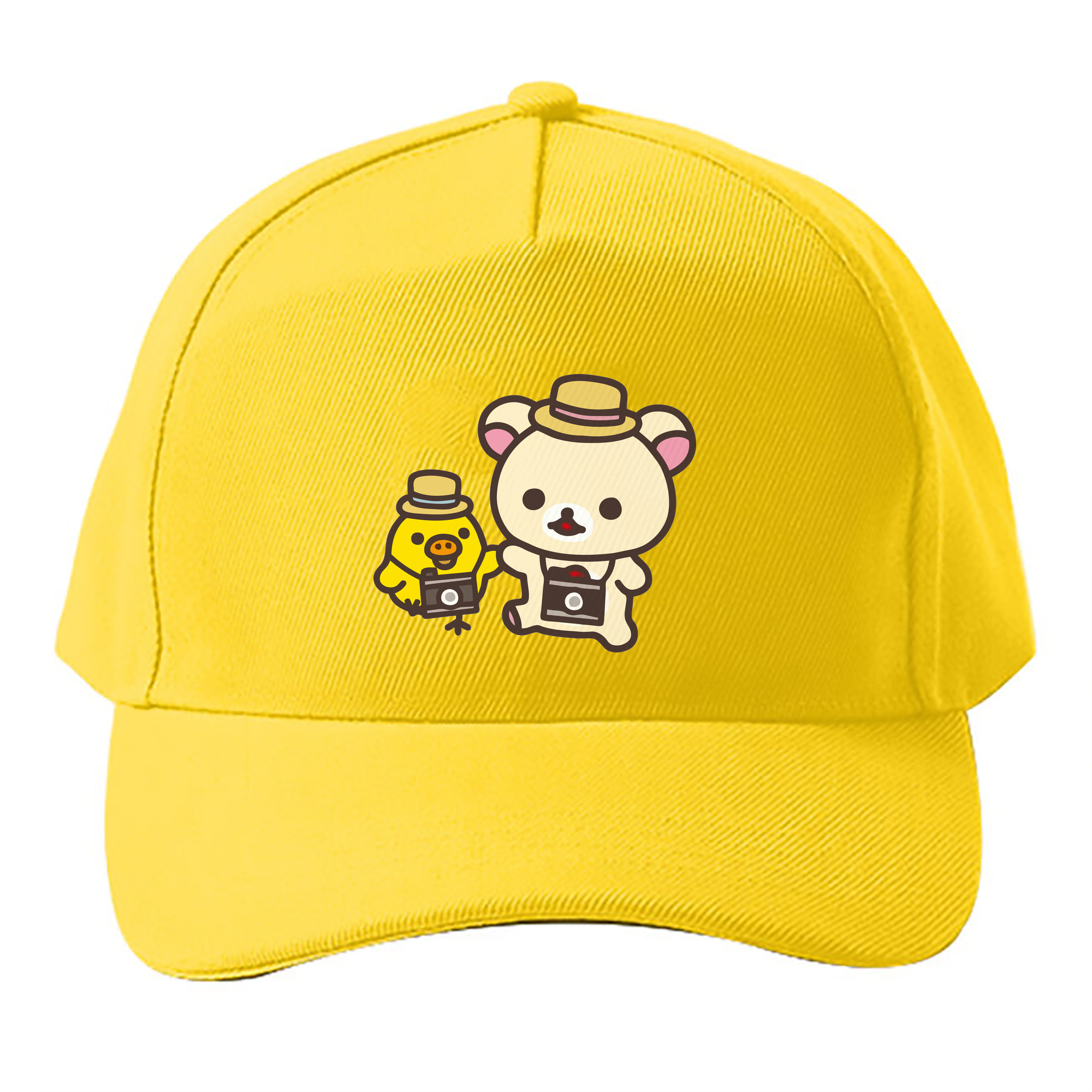 （画像用） リラックマ リラックマ キイロイトリ Rilakkuma Korilakkuma Kiiroitori ベースボールキャップ 綿100％ 男女兼用 帽子 スポーツ